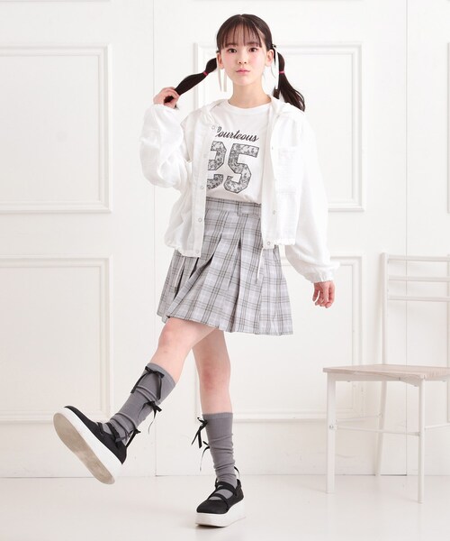 PINK-latte（ピンクラテ）の「インパンプリーツチェックスカート