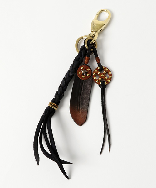 CALEE（キャリー）の「KNITTING LEATHER KEY RING（キーホルダー