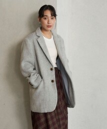 チェスターコート（グレー/灰色系・チェック柄）ファッション通販