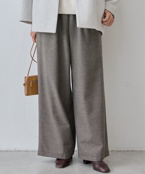 BEARDSLEY（ビアズリー）の「ウエストリブ起毛チェックパンツ（その他