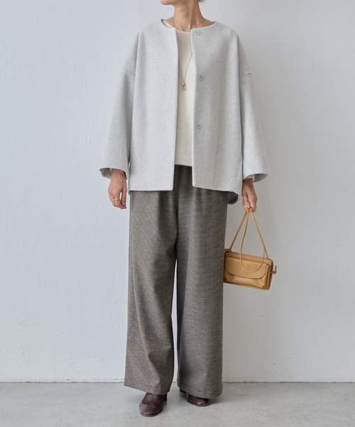 aosoaumei ビアズリー ウエストリブループチェックパンツ BEARDSLEY