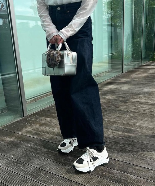 撥水加工】リサイクルニットコンビスニーカー（スニーカー）｜+diana