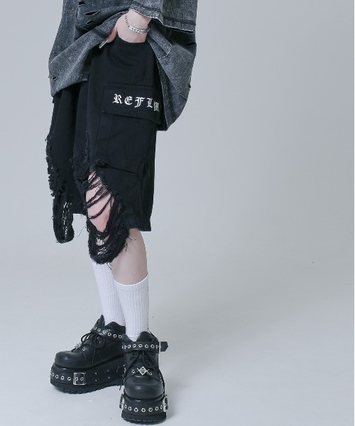 REFLEM（レフレム）の「『REFLEM/レフレム』クラッシュデニムハーフ