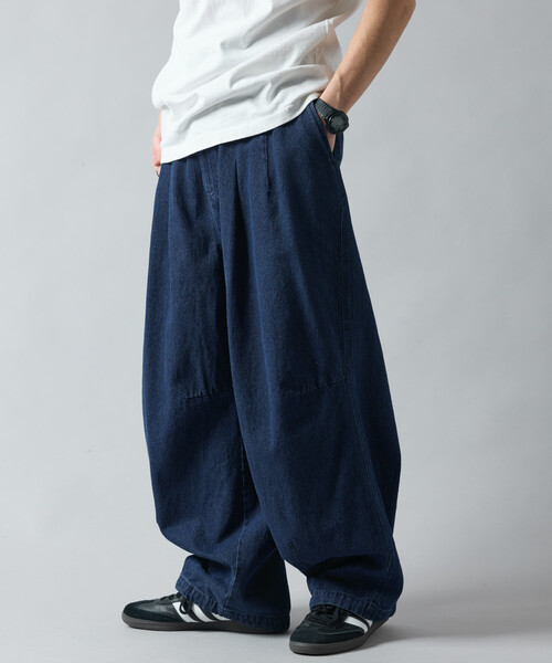 セール】限定展開 ワイドシルエット ミリタリーサーカスパンツ/スノー