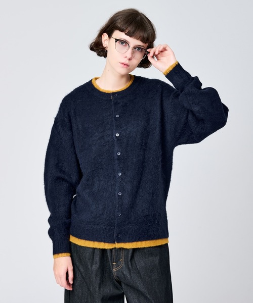 WETTEMPT（ウィテンプト）の「CREW NECK BRUSHED LAYERED CARDIGAN