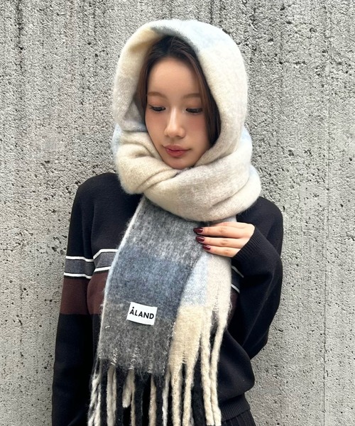 セール】お気に入り7000件越え！【UNISEX】ALAND／チェックマフラー