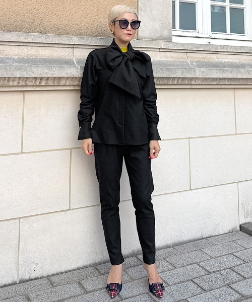 セール】日本製ブラウス見えジャケット（吸湿発熱生地）（その他