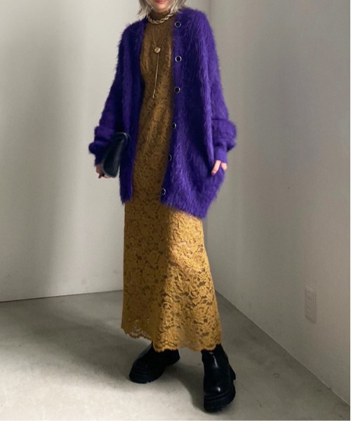 Ameri（アメリ）の「SLENDER LACE DRESS（ワンピース）」 - WEAR