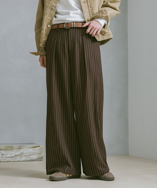 セール】CURVE SEAM WIDE SLACKS / カーブシームワイドスラックス