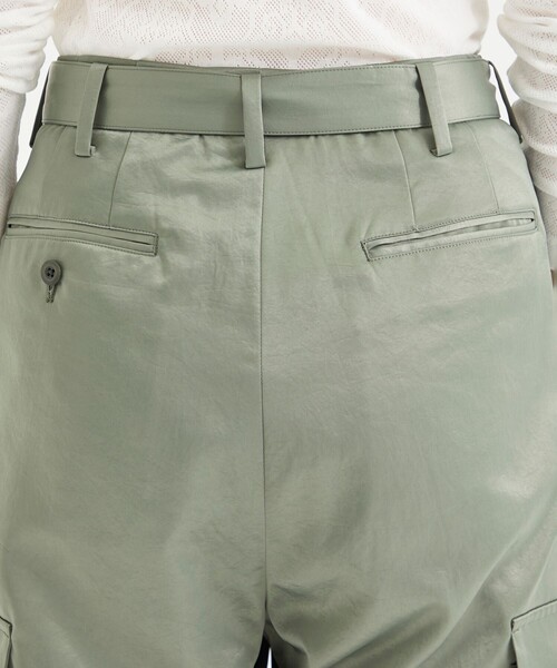 セール】【08sircus/08サーカス】Satin belted cargo pants（カーゴ