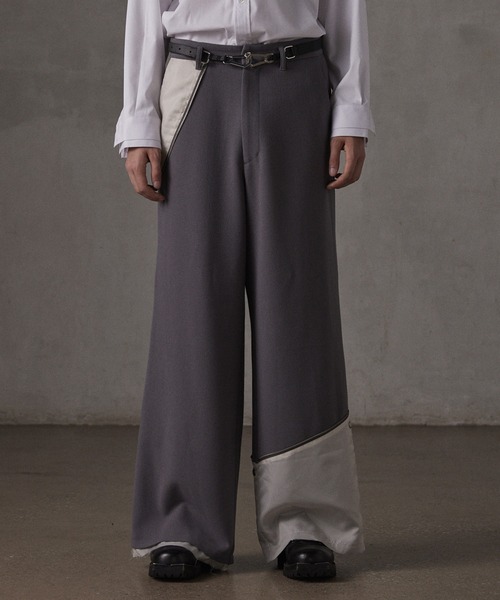 GRANCY】Reverse LayeredDesign Slacks / リバース レイヤードデザイン