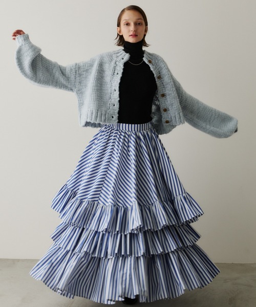 PERNA（ペルナ）の「ストライプティアードスカート（スカート）」 - WEAR