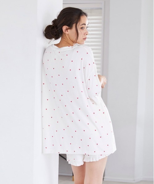 gelato pique（ジェラートピケ）の「ハート柄BIGTシャツ（ルームウェア
