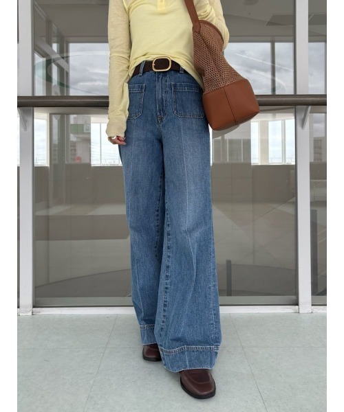 パッチポケットデザインシガレットデニム（その他パンツ）｜Mila Owen