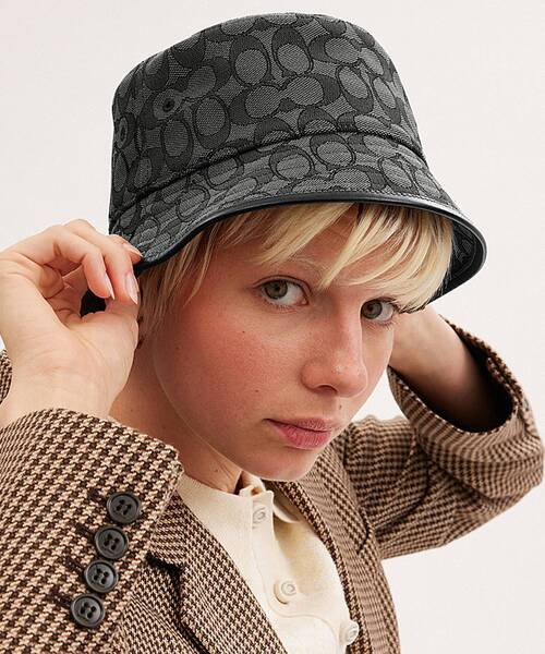 COACH（コーチ）の「シグネチャー ジャカード バケット ハット（ハット
