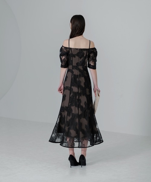 Leja（レジャ）の「【LEJA】2WAYチュール素材オリジナル花柄刺繍オフ