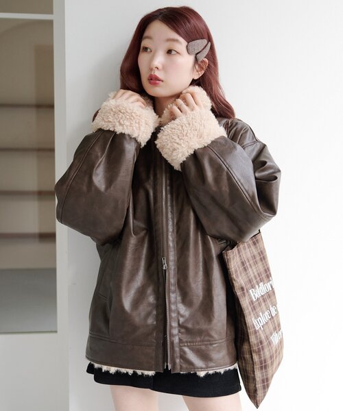 セール】【S.Mサイズ展開】ボアフライトジャケット（その他アウター