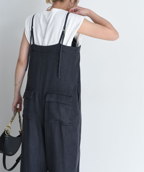 フロントジップ テンセルデニムサロペット Eimee Law│Eimee Law