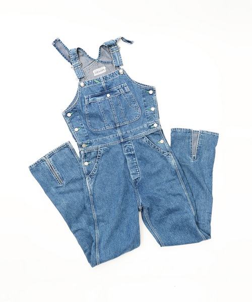 SLIM FLARE DENIM OVER-ALL スリムフレアデニムオーバーオール [ロング