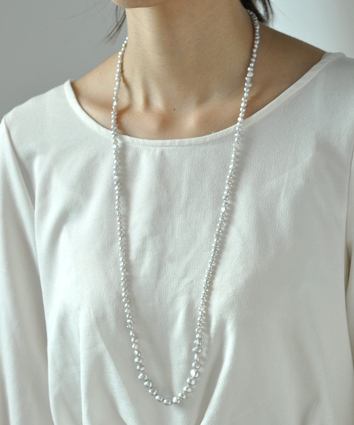agete（アガット）の「淡水パールロングネックレス（ネックレス）」 - WEAR