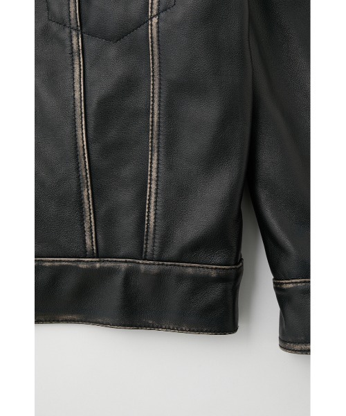 MOUSSY（マウジー）の「AGED LEATHER ジャケット（ライダース