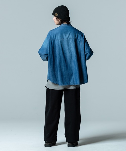 glamb（グラム）の「Stand Collar Denim SH / スタンドカラーデニム