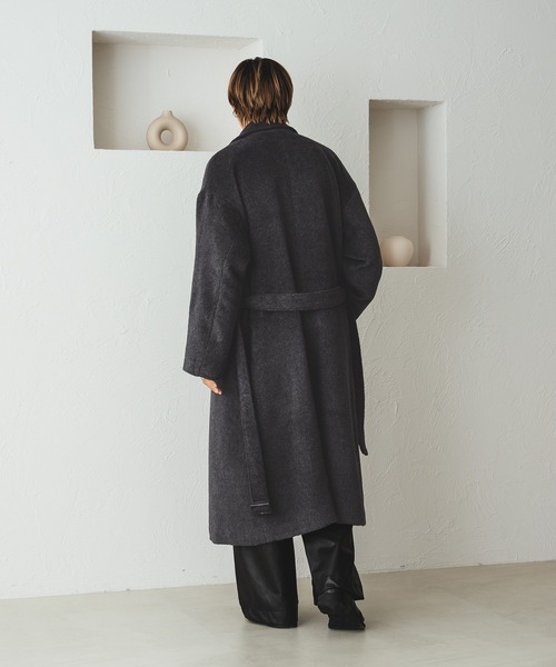 selle glant（セレグランテ）の「DOUBLE BRESTED SHAGGY MUFFLER COAT