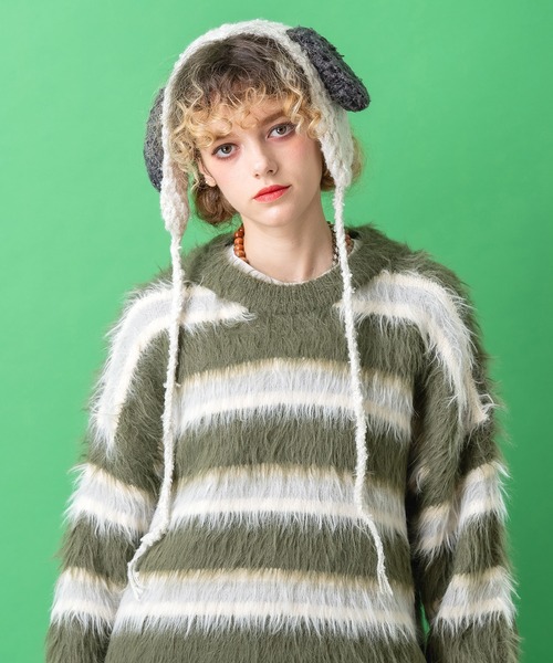 ankoROCK（アンコロック）の「an meets zakka 耳付きニットイヤーマフ