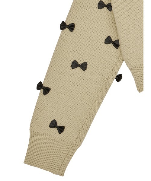 Ameri（アメリ）の「MANY RIBBON SHORT KNIT TOP（ニット/セーター