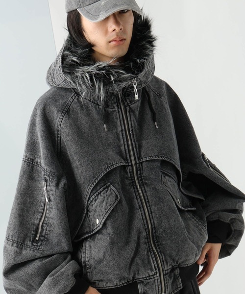 HARE（ハレ）の「【UNDERGROUND MODE】ZIPファーフーディージャケット