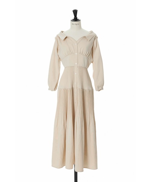 Her lip to（ハーリップトゥー）の「Pleated Open Shirt Dress