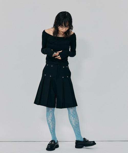 led.tokyo（レッドトウキョウ）の「【led.tokyo】プリーツハーフパンツ