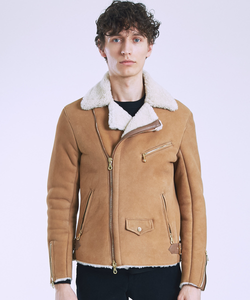 CINQUANTA（チンクアンタ）の「【CINQUANTA】ムートンダブルライダース