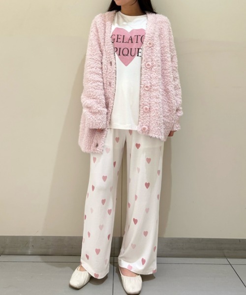 gelato pique（ジェラートピケ）の「ハート柄ロングパンツ（ルーム