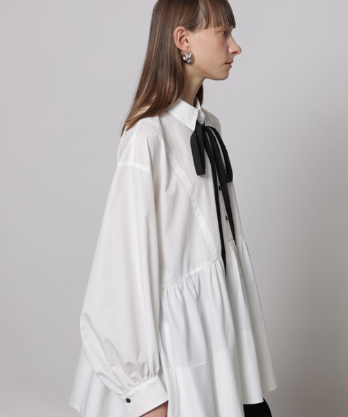CADUNE（カデュネ）の「ボウ付きシャツチュニック（シャツ/ブラウス