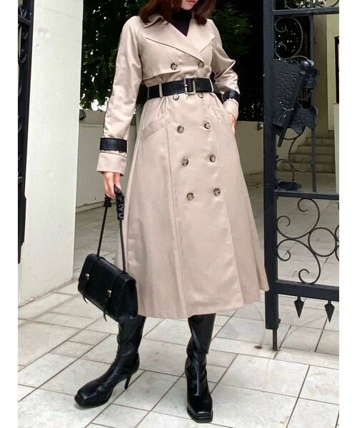 セール】【WEB限定】バックプリーツトレンチコート（トレンチコート