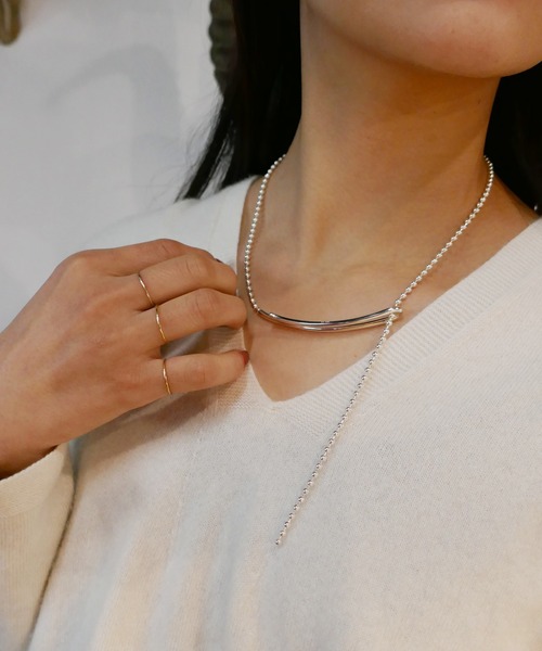 e.m.（イーエム）の「SILVER925ボールチェーンフックネックレス