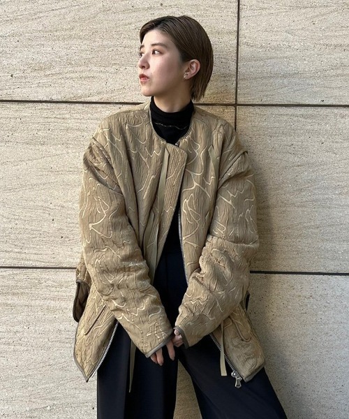TODAYFUL（トゥデイフル）の「ジャガードパイピングブルゾン（ブルゾン
