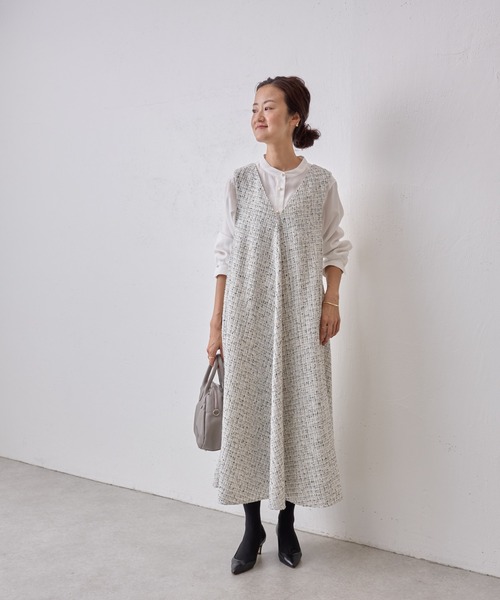 BEARDSLEY（ビアズリー）の「《ビアズリー》 ツイードフレアワンピース