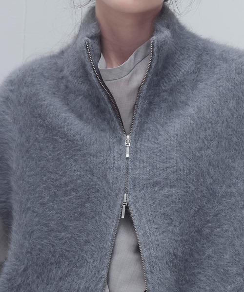 DRESSLAVE（ドレスレイブ）の「fox cashmere stand zip gilet