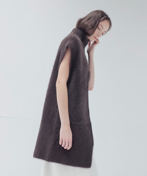 DRESSLAVE（ドレスレイブ）の「fox cashmere stand zip gilet