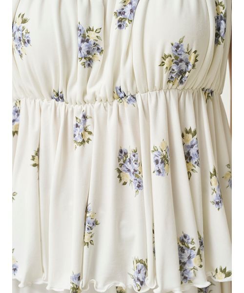 gelato pique（ジェラートピケ）の「花柄カップインフリルタンクトップ