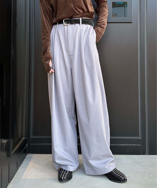 セール】ストライプワイドスラックス（スラックス）｜1chaku