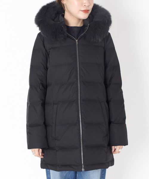 SHIPS（シップス）の「ファーフードミドルダウン◇（ダウンジャケット