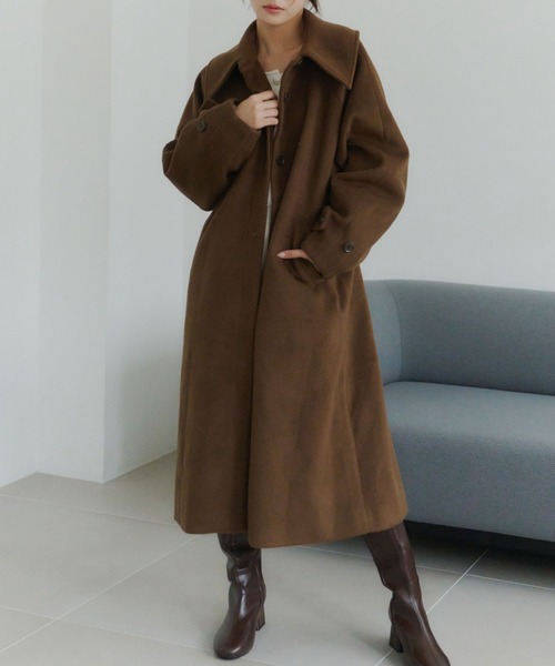 ステンカラーロングコート（ステンカラーコート）｜powwa more