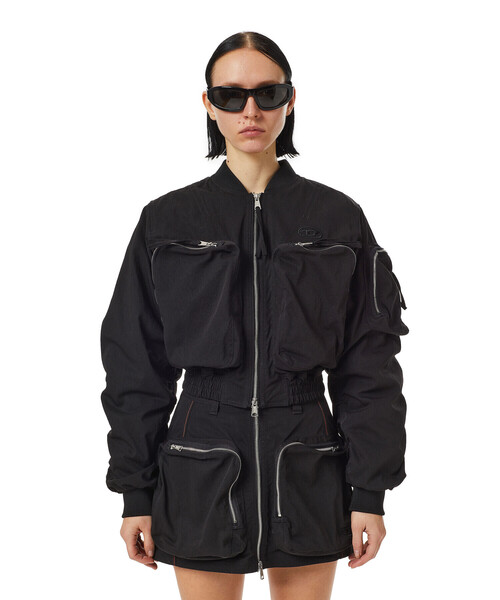 DIESEL（ディーゼル）の「レディース ジャケット ショート丈 ナイロン