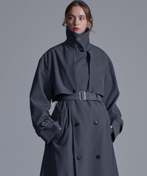 Loose/ルース（ルース）の「モードオーバー ハイネックトレンチコート