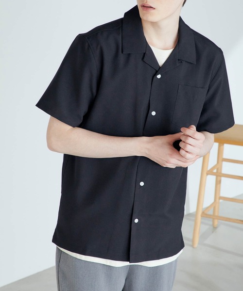 ポリトロリラックスオープンカラーシャツ（シャツ/ブラウス）｜MONO