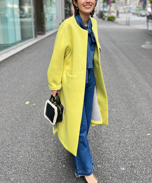 CASEY VIDALENC 製品染め ノーカラー ジャケット カバーオール36 CASEY