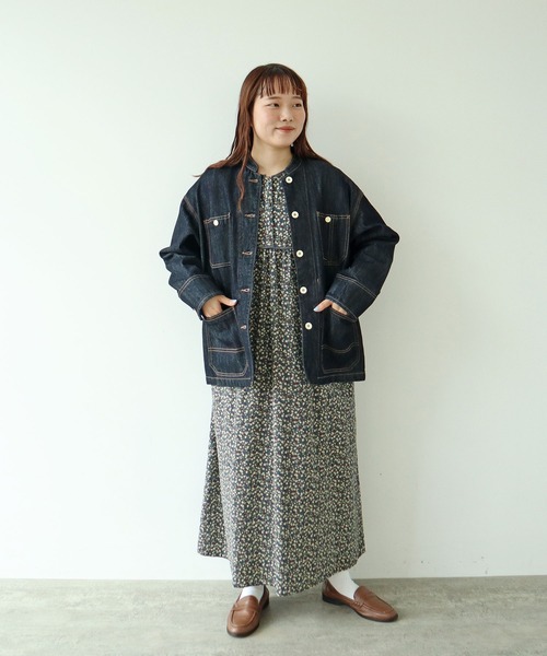 12.5OZデニム カバーオール (ネイビー)（カバーオール）｜PAR ICI